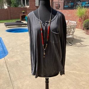 Free People Pocket Henley T-Shirt